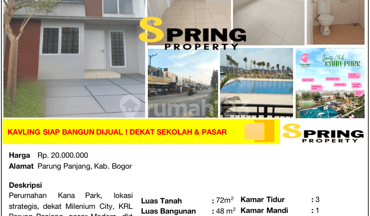 Rumah Murah di Kana Park Siap Huni Dekat Stasiun Pasar Tangerang