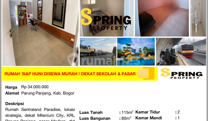 Rumah Murah di Sentraland Paradise Boulevard Parung Panjang Bogor