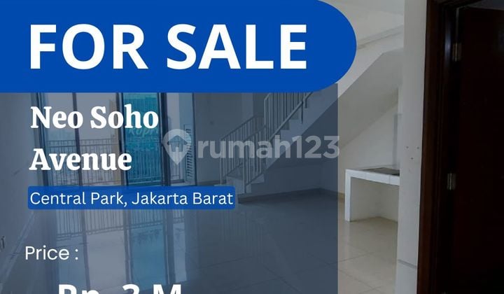 Investasi terbaik Dijual Cepat Neo Soho Avenue Semi Furnish