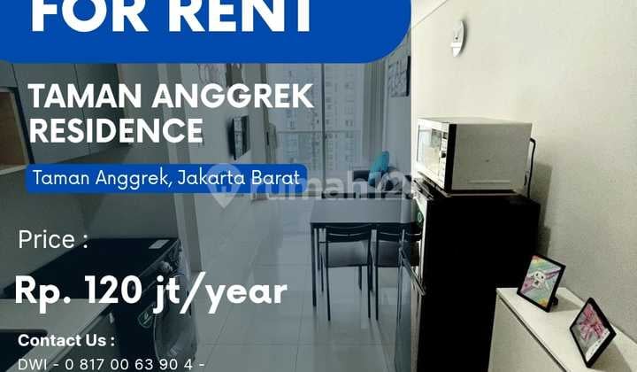 For Rent Best Unit 3BR Full Furnish Renov Mid Fl at Taman Anggrek