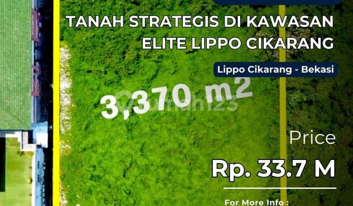 Dijual Tanah Strategis di Kawasan Elite Lippo Cikarang