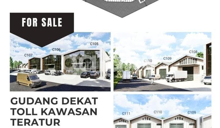 Jual Gudang Lokasi Strategis Mulai 2,15 M Dekat Pintu Toll Gempol