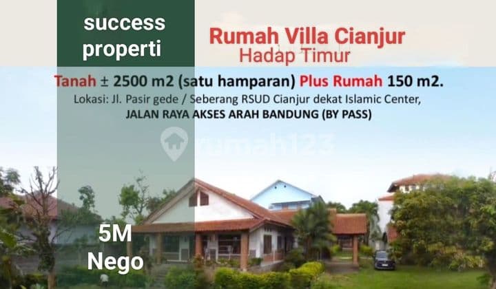 Rumah villa gede Timur di Jl pasir gede by pass cianjur