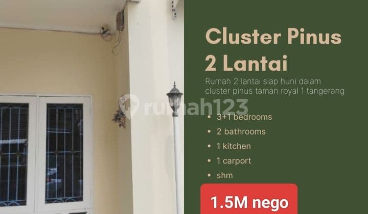 Rumah 2 Lantai Sudah Renovasi di Cluster pinus taman royal