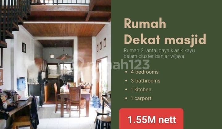 Rumah 2 Lantai Sudah Renovasi di Cluster cemara banjar wijaya