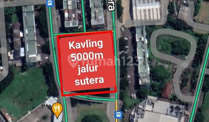 Tanah kavling komersial strategis di Jalur sutera alam sutera