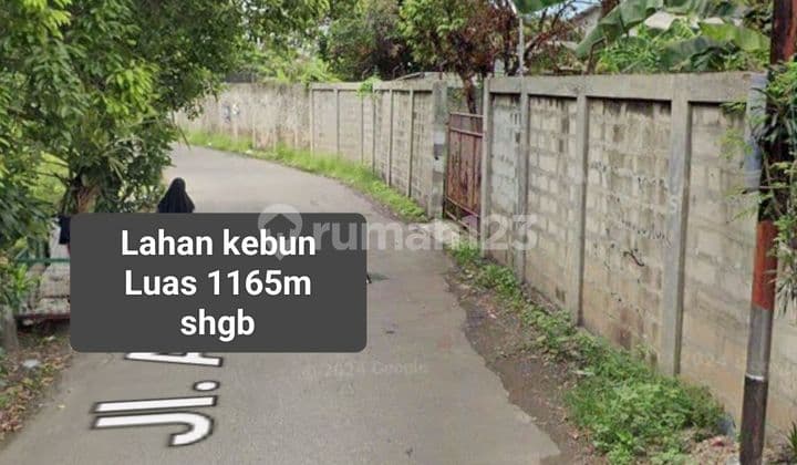 Tanah kebun 1165 m² di Jl bouraq batu ceper tangerang