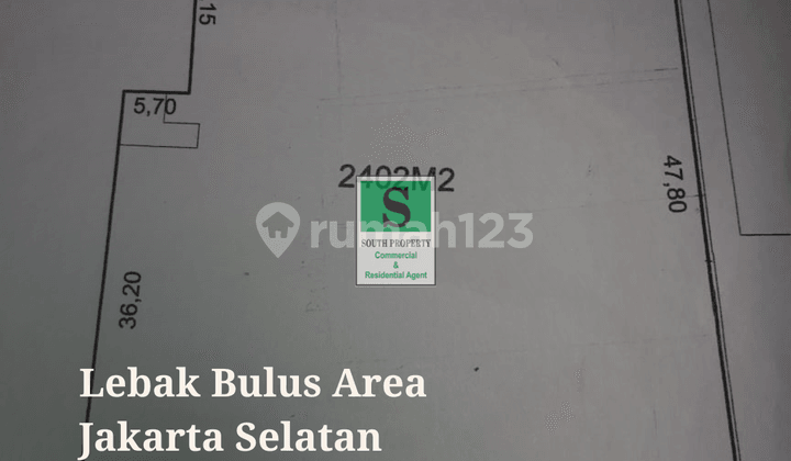 Tanah di Lebak Bulus, Jakarta Selatan SHM 2.402 m² Tanah di Lebak Bulus, Jakarta Selatan SHM 2.402 m²