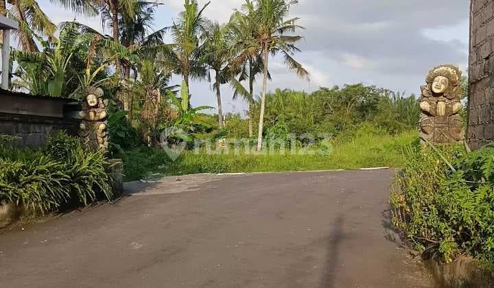 Tanah 418M2 View Sungai Bypass Ida Bagus Mantra Saba Gianyar