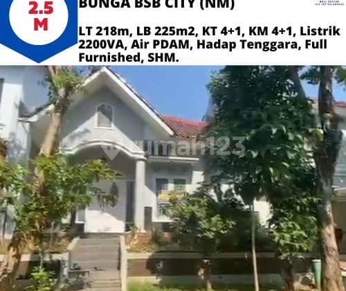Jual Rumah di Graha Taman Bunga Bsb Full Furnished Tinggal Bawa Koper Aja