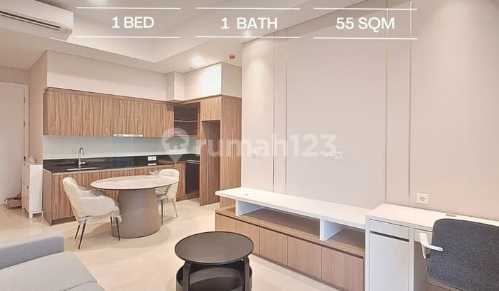 Sewa Murah! 57 Promenade 1 BR 55 Sqm, Fully Furnish, Dekat MRT