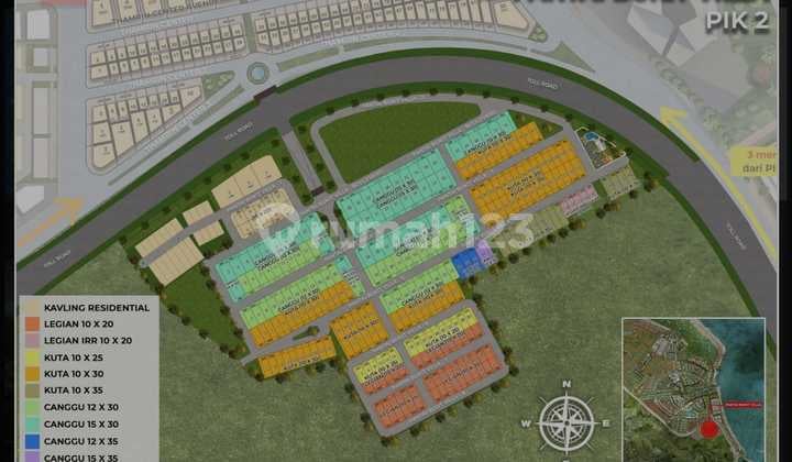 For Sale: PIK 2 Bukit Villa Beach House Plot Size 10x30