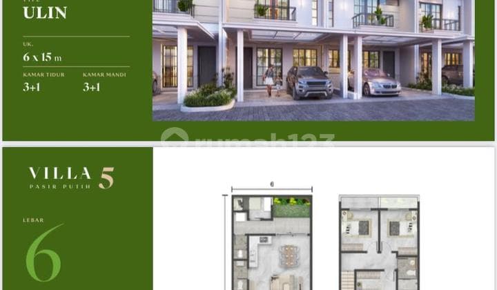 Dijual Rumah Pik 2 Villa Pasir Putih 5 Tipe Ulin 6x15 Over Credit Termurah
