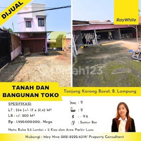 Dijual Tanah+Bangunan Toko SHM Bandarlampung