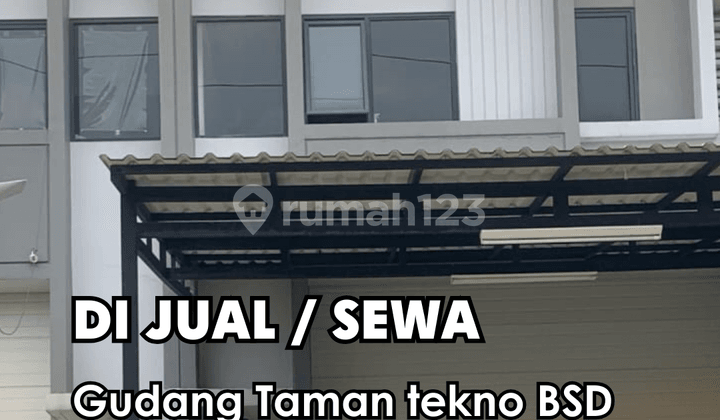 Disewakan/Dijual !!! Gudang di Taman Tekno Bsd 1,5 Lantai..