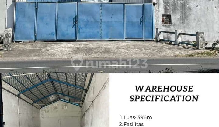 Warehouse for rent in Krian for industrial use.