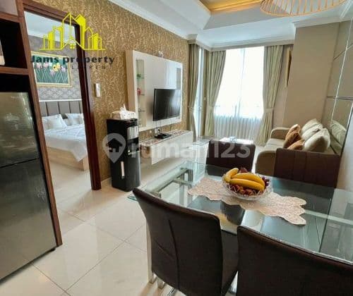 Indonesian:
"Disewakan Apartement Denpasar Residence Location In South Jakarta - 1 Br Fully Furnished Sangat Terawat"
English:
"For Rent: Denpasar Residence Apartment, Located in South Jakarta - 1 Bedroom, Fully Furnished, Very Well Maintained"