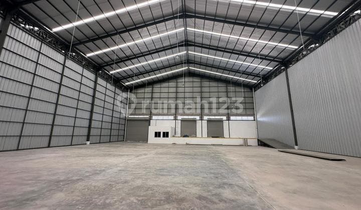 gudang teluk naga, bangunan 1800m2, gudang baru, bisa extend luas