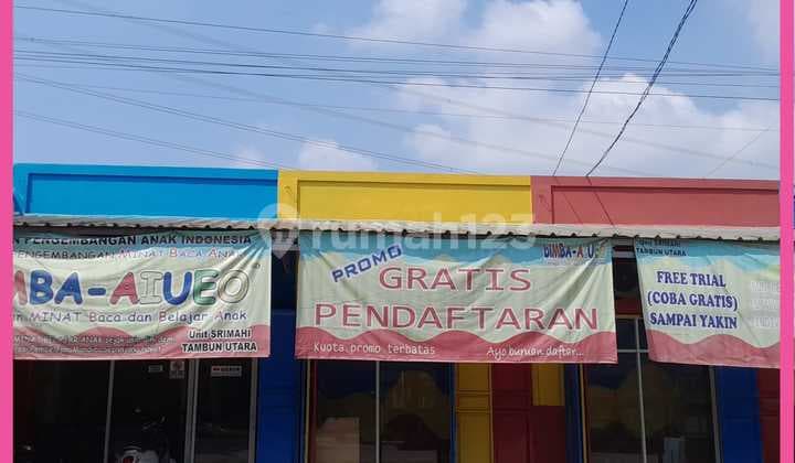 Dijual Tiga Ruko Gandeng di Tambun Utara, Bekasi. Shm. Lt 187