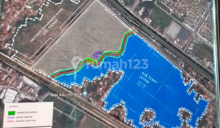 For Sale Cool Nice Plot on Jln. Raya Kalimalang Bekasi