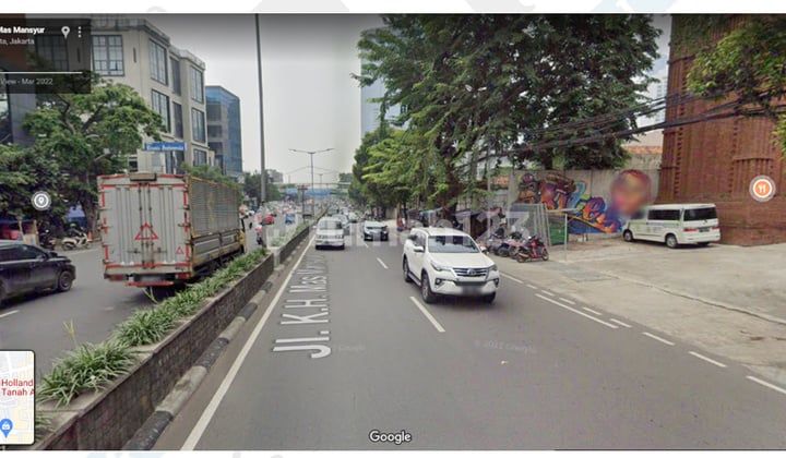 Dijual Tanah Komersil Kh Mas Mansyur Luas 422 M2 Lokasi Strategis
