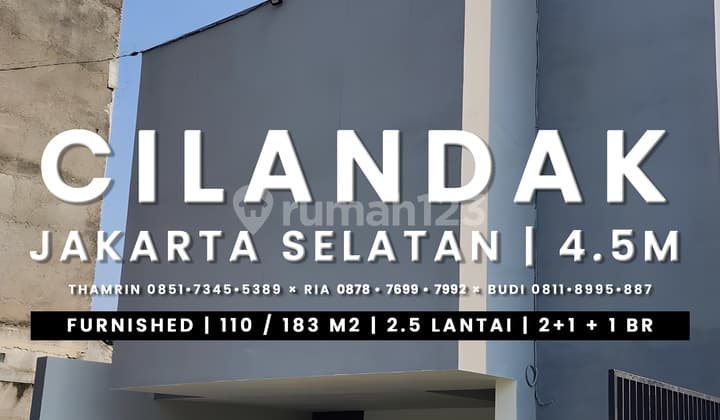Turun Harga! Rumah Modern Minimalis, 2.5 Lantai, Pondok Labu, Cilandak Jakarta Selatan, Furnished, Bonus Kitchen Set Cantik Custom dan Roof Top Garden Balcony,