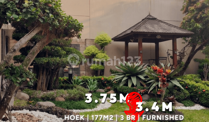 Rumah 2 Lantai Hoek, Gading Serpong, Furnished Ala Show Unit Bonus Private Garden