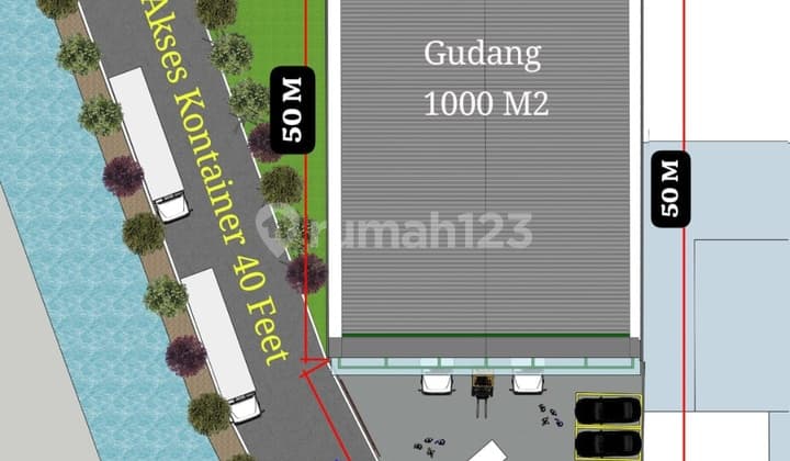 SHM land for sale below NJOP price in Kapuk Raya near PIK and Mogot, area 1260m2.