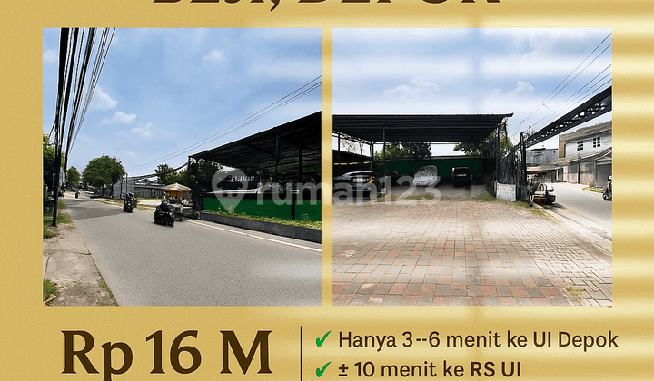 Tanah Dijual Beji Depok Pinggir Jln Luas 2040m² Shm Harga Nego