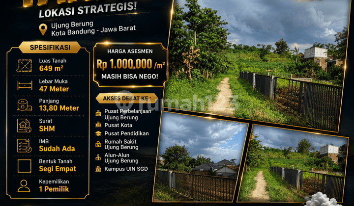 Jual Tanah Murah Bandung Ujung Berung SHM Siap Bangun