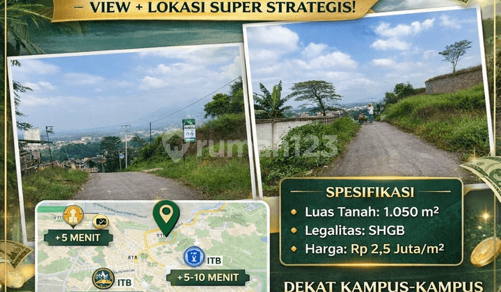 Jual Tanah Jatinangor Pinggir Jln View Gunung Dekat 4 Kampus