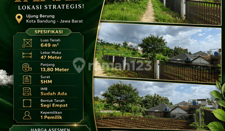 Tanah Dijual Murah Nego SHM Ujung Berung Bandung Siap Bangun