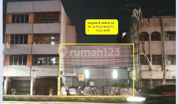Tanah.& Bangunan Siap Usaha Jl.kh Hasyim.ashari Jakarta Pusat