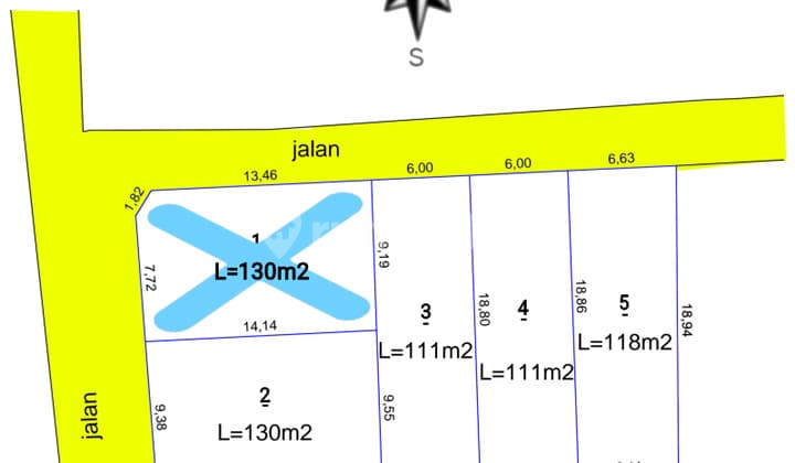 Tanah Kavling Murah Hook Di Jantung Denpasar Dekat Lumintang