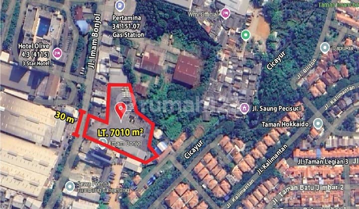 Disewakan/ Dijual Tanah+gudang Bagus Ex Mobil Di Karawaci