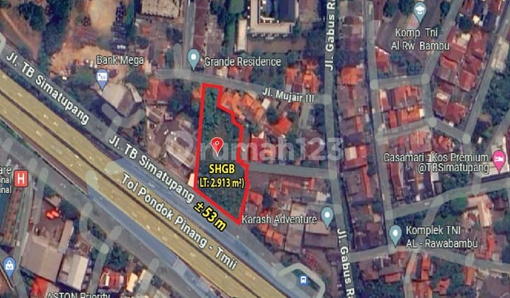 Disewakan Tanah Luas 2913 M2 Lokasi Prime Di Tb Simatupang