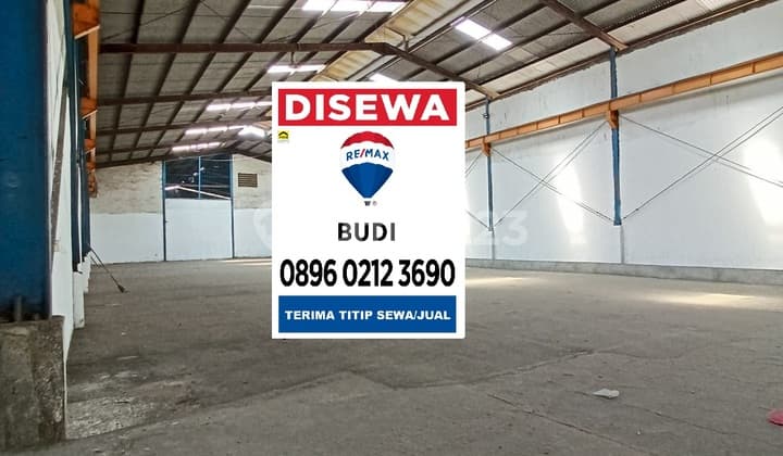 Disewa Gudang Cakung Jl Raya Bekasi 10 Menit Dari Kelapa Gading Pulogadung Akses Kontainer Lt=Lb 1000 M2