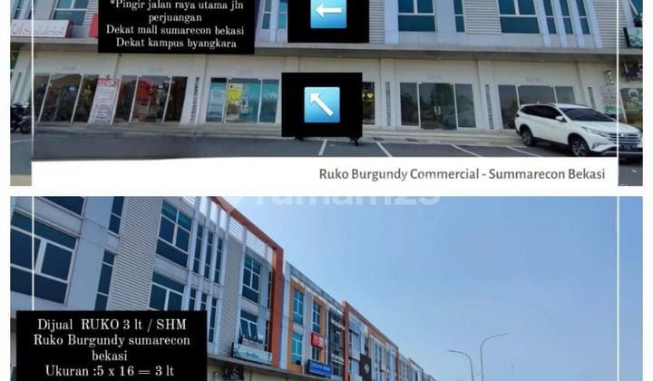 Dijual Ruko Burgundy Summarecon Bekasi