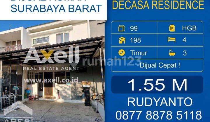 Rumah Decasa Residence Lakarsantri Dijual