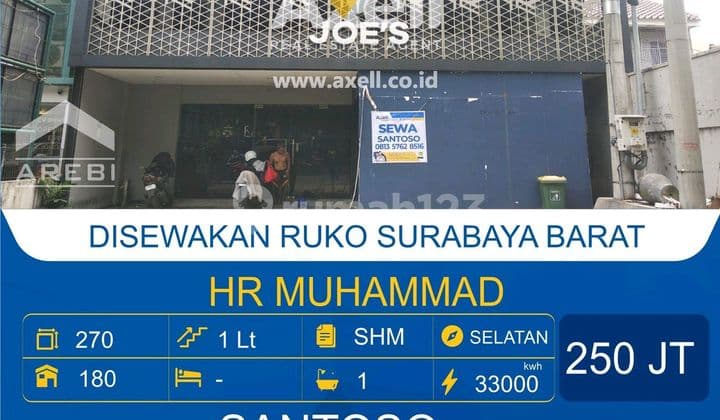Ruko Hr Muhammad Disewakan Lokasi Strategis