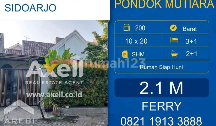 Rumah Pondok Mutiara Sidoarjo Dijual Rumah Pondok Mutiara Sidoarjo Dijual