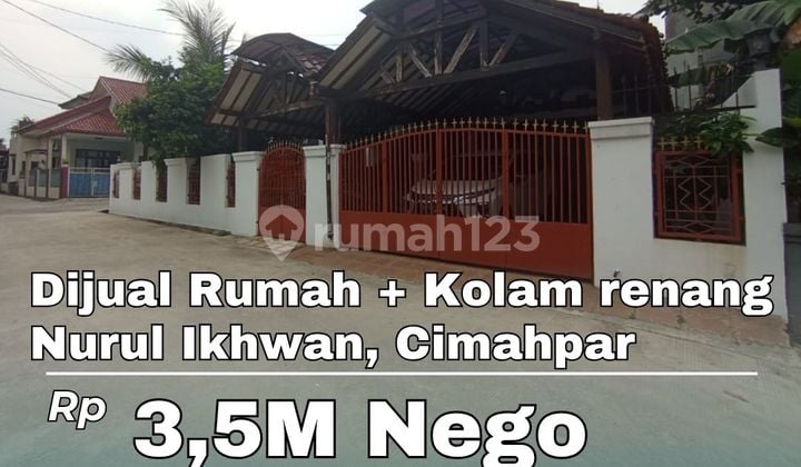 Rumah Mewah Ada Kolam Renang Cimahpar Nurul Ikhwan