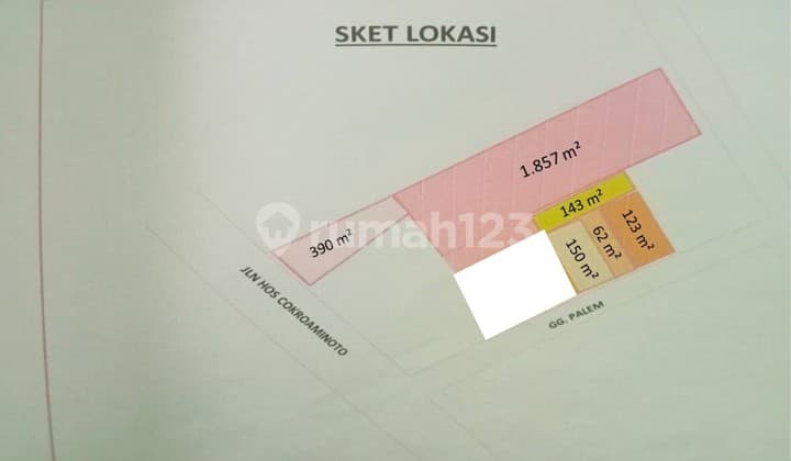 Tanah Jalan Hoscokroaminoto Jalan Merdeka Gang Palem, Pontianak Kota