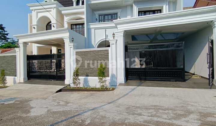 New Semi-Furnished Classic Luxury House Attached to Petukangan, South Jakarta