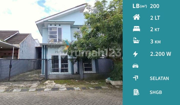 Dijual Rumah 2 LT di Permata Jingga Lowokwaru Malang
