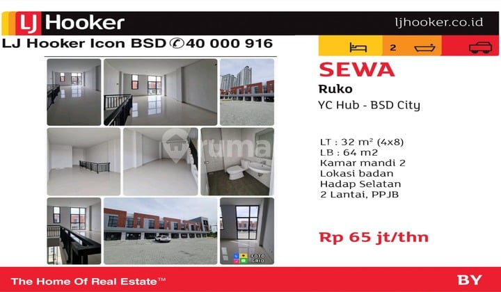 SEWA Ruko YC Hub Di BSD City