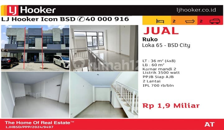 For Sale Shop House in BSD Anggrek Loka 65