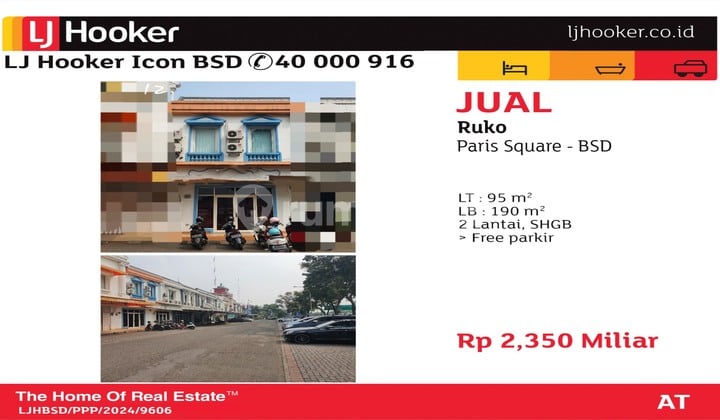 For Sale Shop House Paris Square BSD City For Sale Shop House Paris Square BSD City