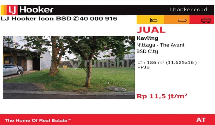 Kavling Di Bsd Avanic Cluster Nittaya 186 Squaremeter