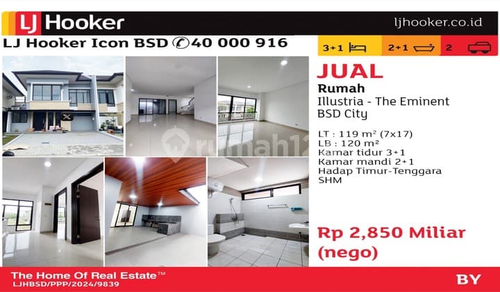 Rumah Bagus SHM - Sertifikat Hak Milik di BSD Eminent